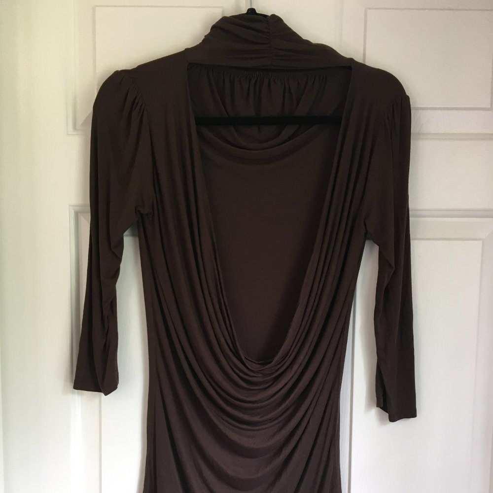 Chocolate Brown Backless Top